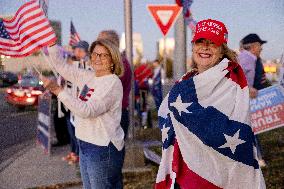 Trump Supporters Celebrate Election Win - Virginia