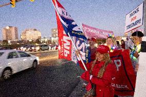 Trump Supporters Celebrate Election Win - Virginia