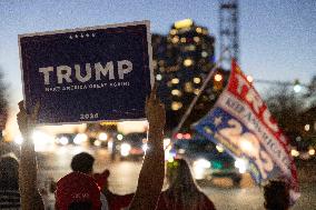 Trump Supporters Celebrate Election Win - Virginia