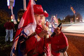 Trump Supporters Celebrate Election Win - Virginia