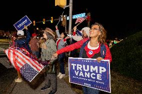 Trump Supporters Celebrate Election Win - Virginia