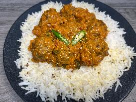 Beef Malai Kofta Curry With Jeera Spiced Basmati Rice