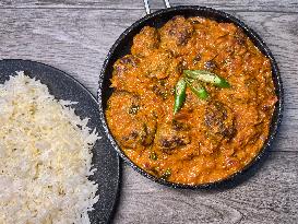 Beef Malai Kofta Curry With Jeera Spiced Basmati Rice