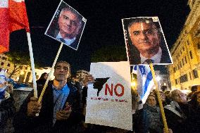 Demonstration Against Anti-semitic Violence In Rome