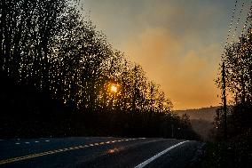 Wildfires Along The New York And New Jersey Border