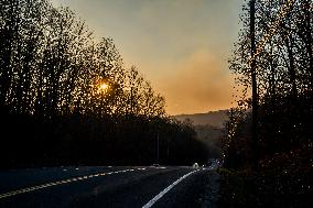 Wildfires Along The New York And New Jersey Border