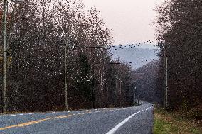 Wildfires Along The New York And New Jersey Border