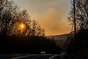 Wildfires Along The New York And New Jersey Border