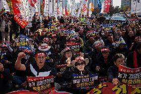 Hundreds Of Farmers Rally In Yeouido Demanding Agricultural Reform