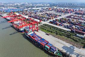 Longtan Port area of Nanjing Port