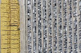 Volvo Cars at A Port on the Yangtze River in Nanjing