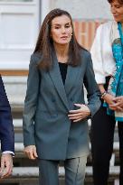 Queen Letizia In Audience - Madrid