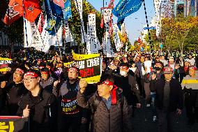 Hundreds Of Farmers Rally In Yeouido Demanding Agricultural Reform