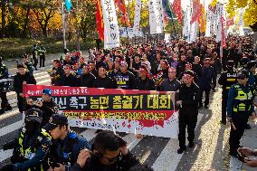 Hundreds Of Farmers Rally In Yeouido Demanding Agricultural Reform