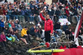 Skippers Pass Through the Channel Before the Start of The Vendee Globe 2024