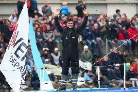 Skippers Pass Through the Channel Before the Start of The Vendee Globe 2024