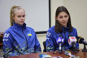 News conference of Ukrainian taekwondoins and coach Oleh Solovei in Ivano-Frankivsk