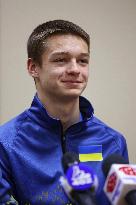 News conference of Ukrainian taekwondoins and coach Oleh Solovei in Ivano-Frankivsk