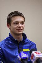 News conference of Ukrainian taekwondoins and coach Oleh Solovei in Ivano-Frankivsk