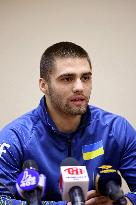 News conference of Ukrainian taekwondoins and coach Oleh Solovei in Ivano-Frankivsk