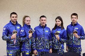 News conference of Ukrainian taekwondoins and coach Oleh Solovei in Ivano-Frankivsk