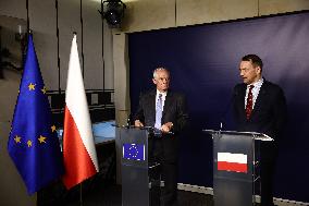 Radoslaw Sikorski And Josep Borrell Meeting In Warsaw