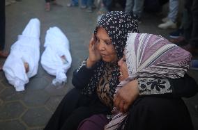 Funeral For Victims Of Israeli Airstrike in Gaza, Palestine