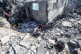 Israeli Airstrike In Gaza, Palestine