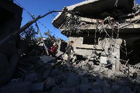 Israeli Airstrike In Gaza, Palestine