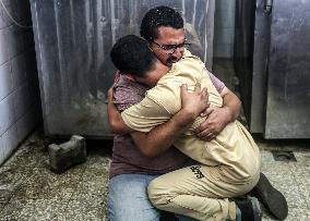 Funeral For Victims Of Israeli Airstrike in Gaza, Palestine