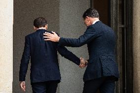 French President Macron Welcomes NATO Secretary General Rutte