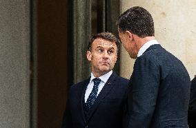 French President Macron Welcomes NATO Secretary General Rutte