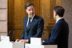 Emmanuel Macron Receives NATO Secretary General Mark Rutte