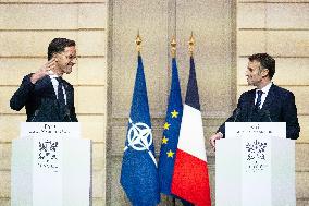 Emmanuel Macron Receives NATO Secretary General Mark Rutte