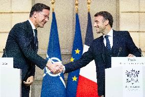 Emmanuel Macron Receives NATO Secretary General Mark Rutte