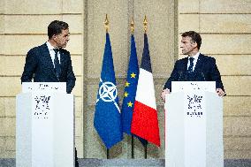 Emmanuel Macron Receives NATO Secretary General Mark Rutte