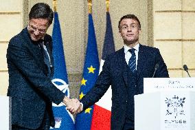 Emmanuel Macron Receives NATO Secretary General Mark Rutte