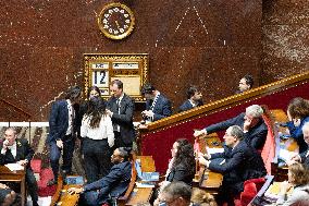 Voting of the draft finance bill for 2025 at the National Assembly - Paris