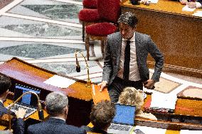 Voting of the draft finance bill for 2025 at the National Assembly - Paris