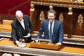 Voting of the draft finance bill for 2025 at the National Assembly - Paris