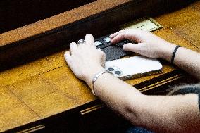 Voting of the draft finance bill for 2025 at the National Assembly - Paris