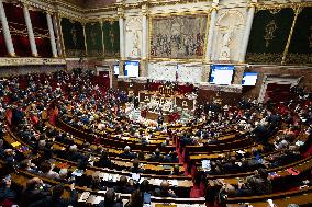 Voting of the draft finance bill for 2025 at the National Assembly - Paris