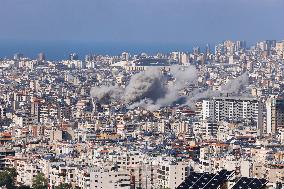 Israel Pounds Beirut Suburbs With Heavy Daytime Airstrikes