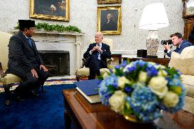 Joe Biden meets with Prabowo Subianto - Washington