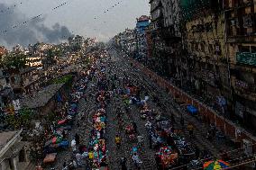 Fire In A Shoe Factory In Dhaka