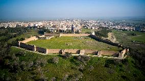 Drone View Of The Swabian-Angevin Fortress In Lucera, Italy