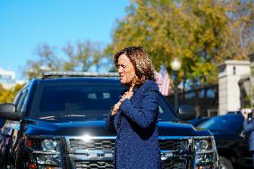 Vice President Harris Returns To The White House For The First Time Since The Election.