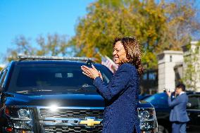 Vice President Harris Returns To The White House For The First Time Since The Election.