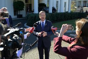 DC: President Herzog Hold A Stakeout Press Conference