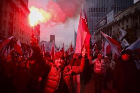 Independence Day March In Warsaw, Poland